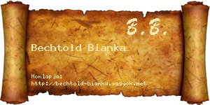 Bechtold Bianka névjegykártya